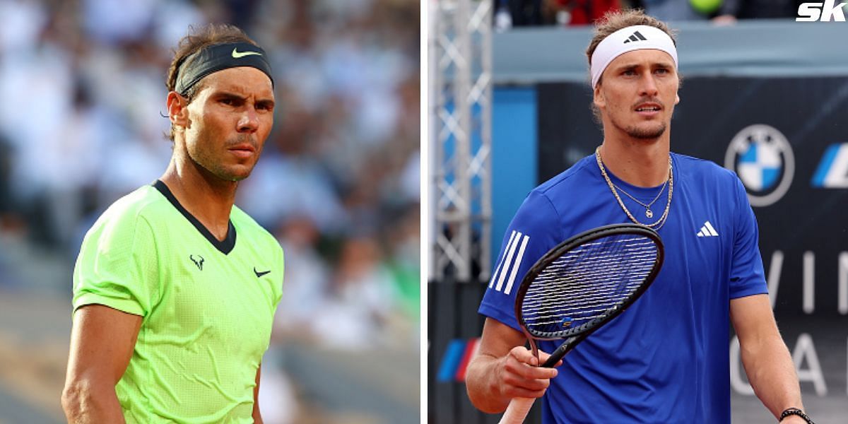 Rafael Nadal (L) and Alexander Zverev (R) [Source: Getty Images]