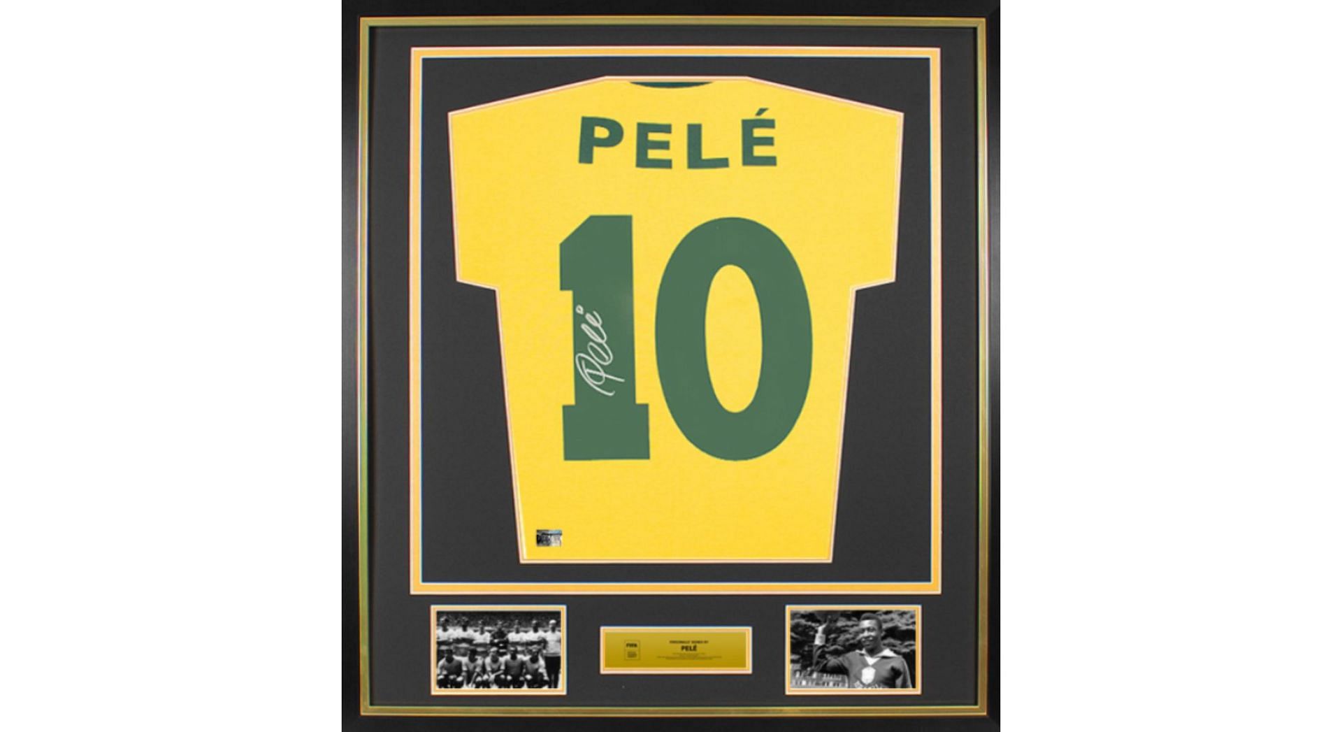 Pel&eacute;&#039;s 1970 World Cup final jersey (Image via Icons)