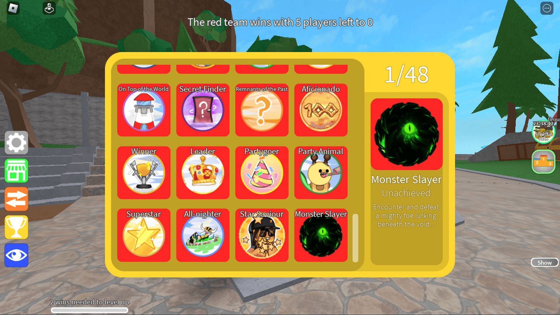 The various collectible badges in Epic Minigames (Image via Roblox)