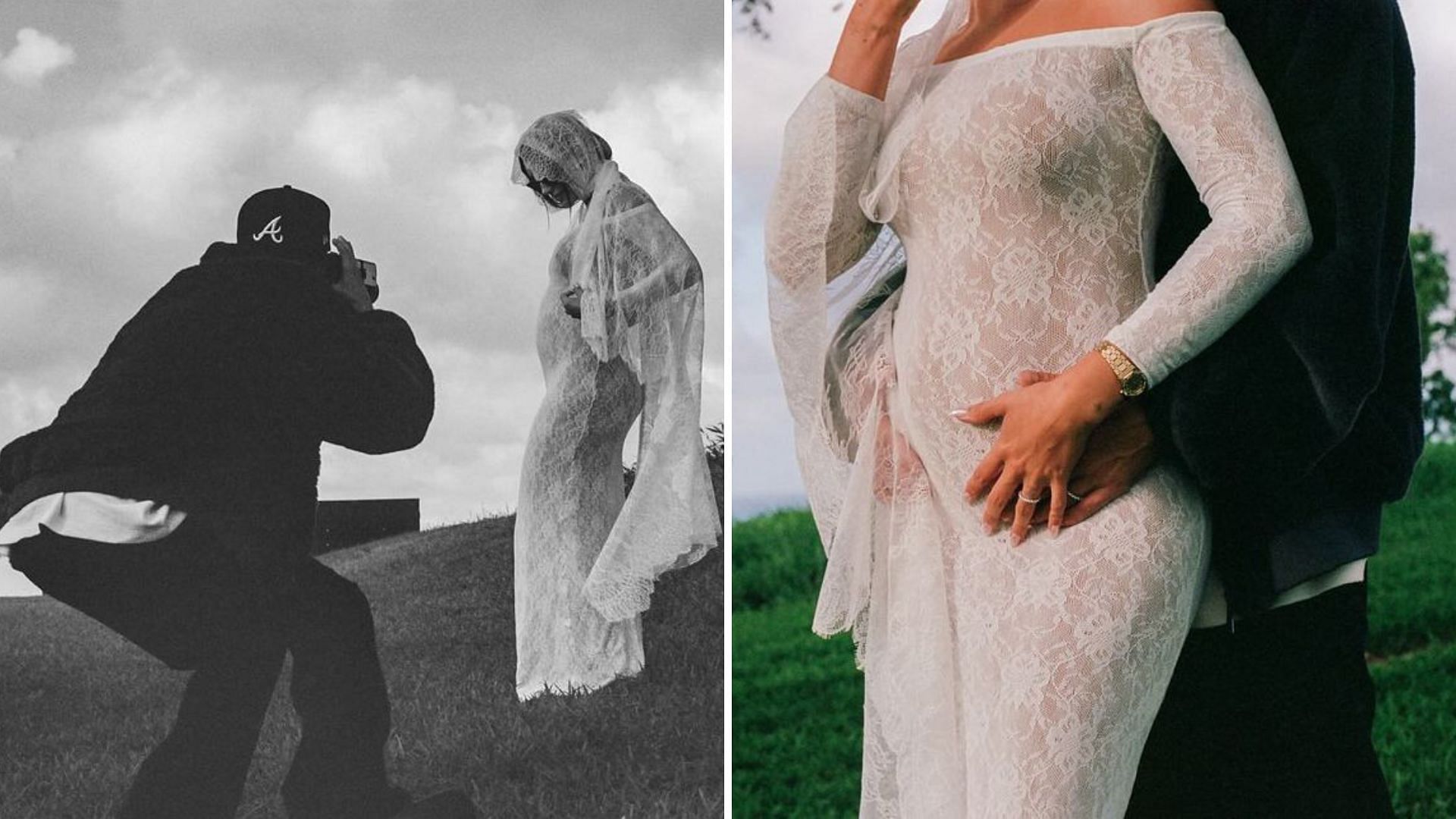Justin Bieber shows off her belly bump at Hawaii ceremony (Image via Hailey Bieber/Instagram)