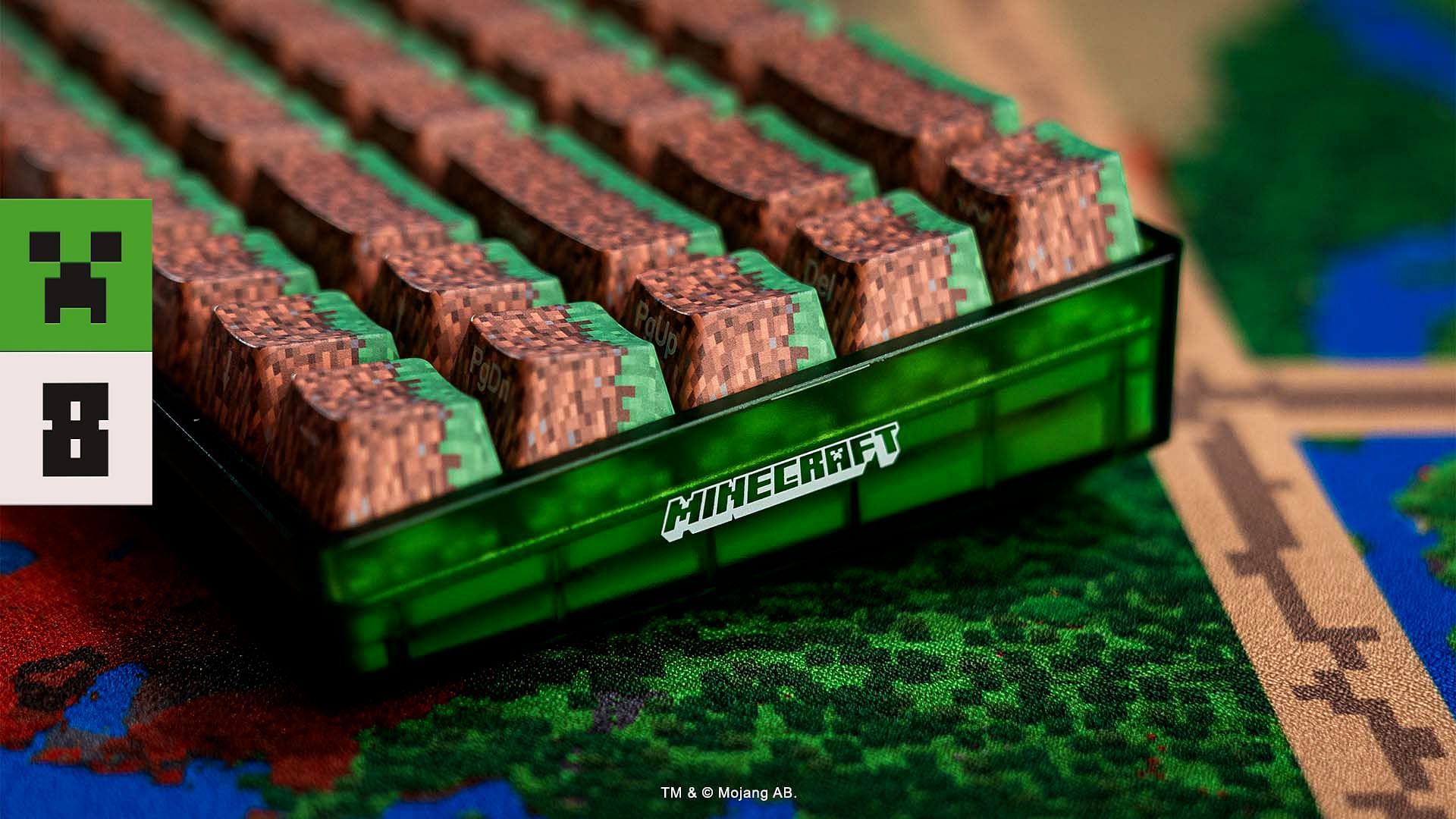 The dirt block keyboard (Image via Mojang Studios)