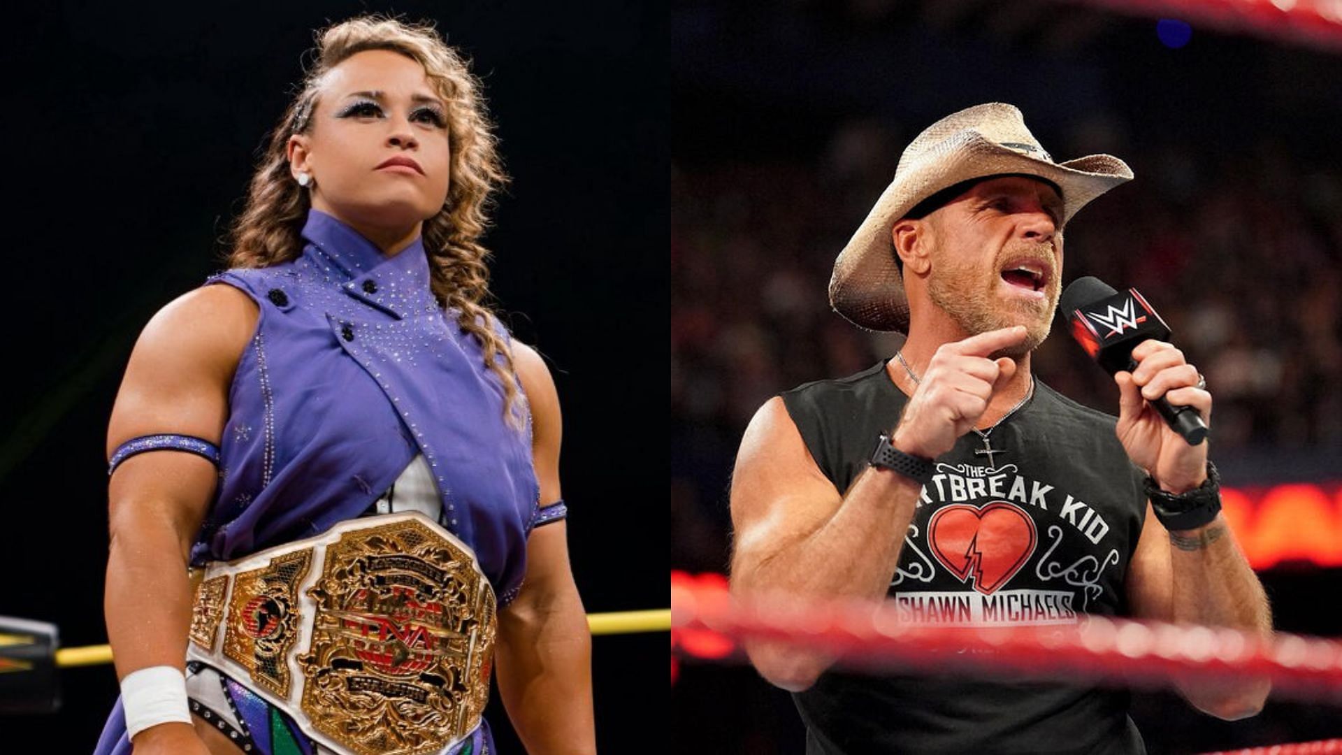 Jordynne Grace (left) &amp; Shawn Michaels (right) [Image credits: Grace