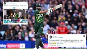 "Those shots were just cold" - Fans react to Babar Azam's bright cameo in ENG vs PAK 4th T20I