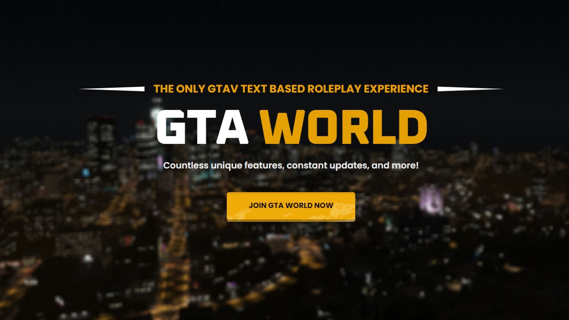 GTA World RP is a text-based role-playing server (Image via GTA World)