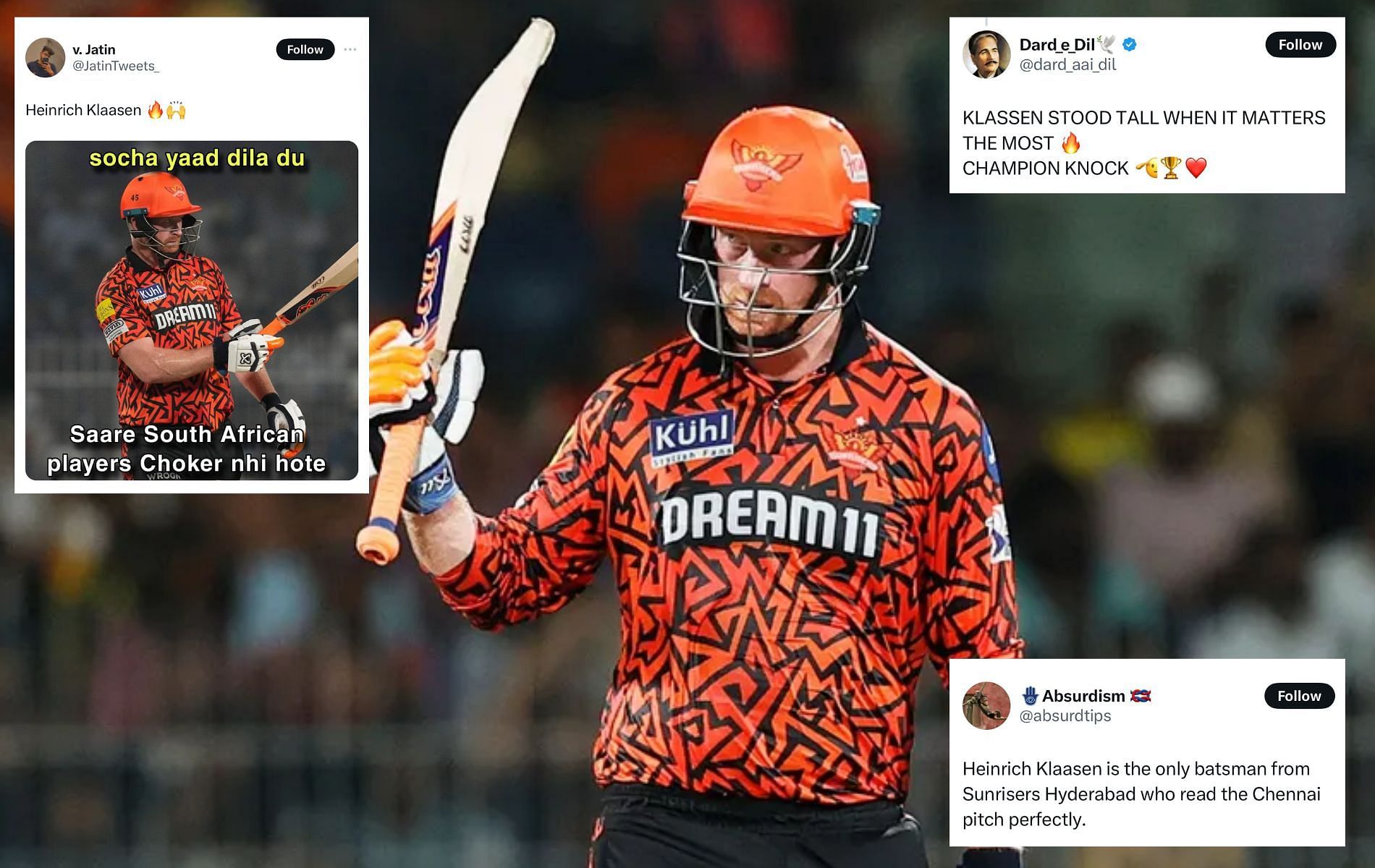 Heinrich Klaasen earned widespread praise for his knock.