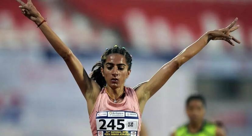 Deeksha breaks 1500m National Record at competition in Los Angeles (Image Credits: Deeksha/Instagram)