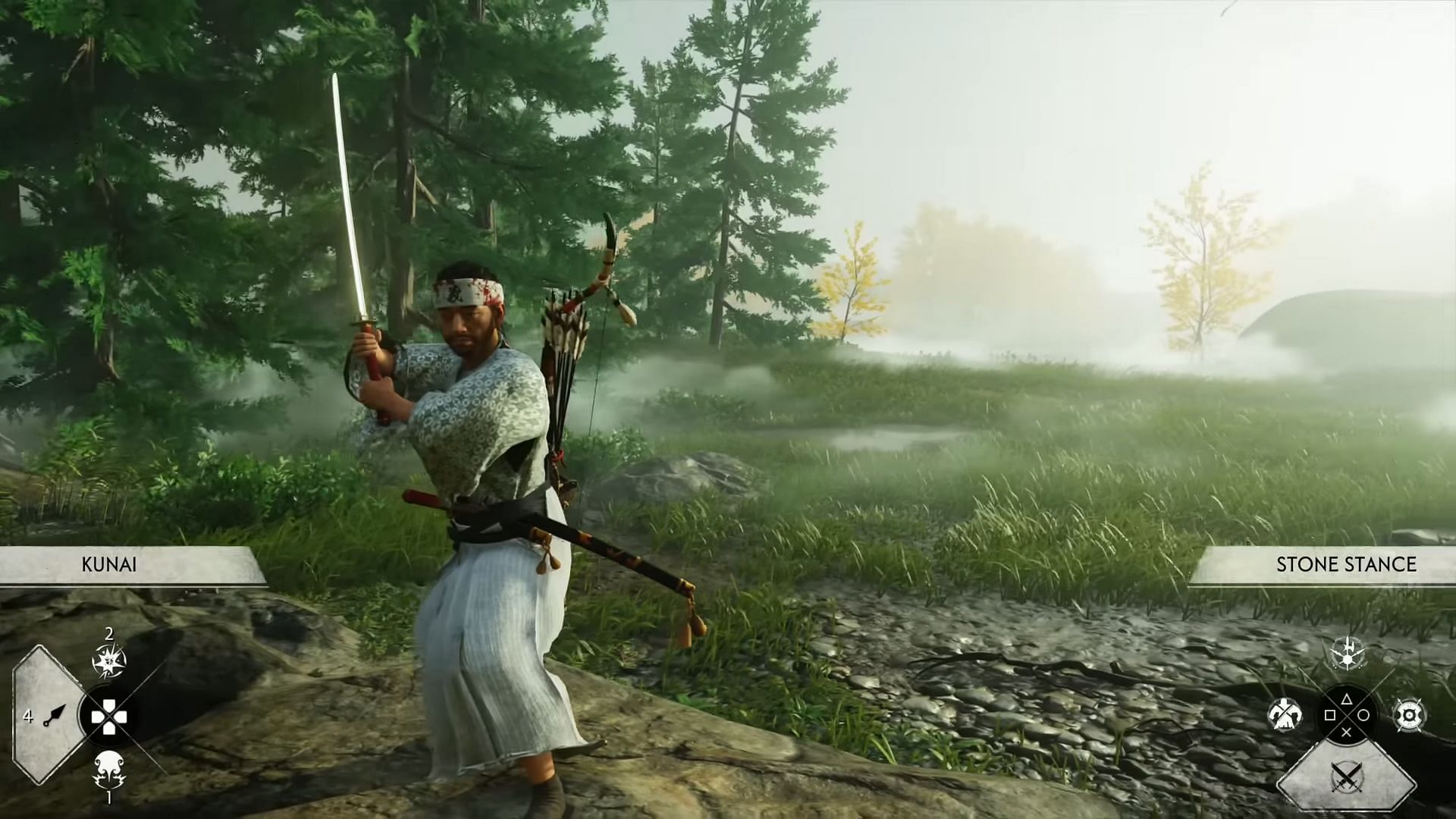 Stone Stance in Ghost of Tsushima (Image via Sucker Punch || PlayStation Access on YouTube)