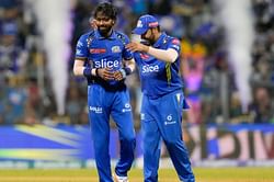 [Watch] Rohit Sharma appreciates and pats Hardik Pandya on the back after a wicket during IPL 2024 clash vs SRH