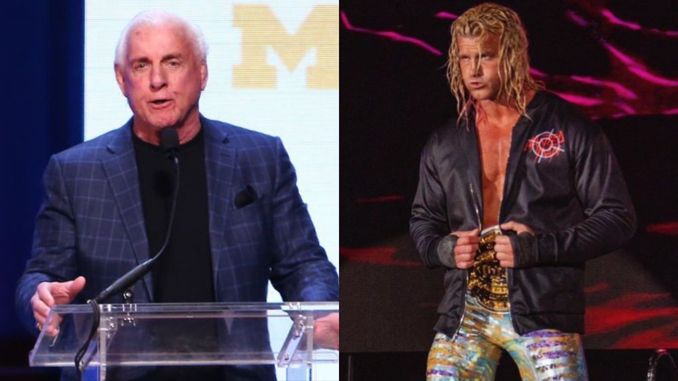 Ric Flair (left), Dolph Ziggler (right)