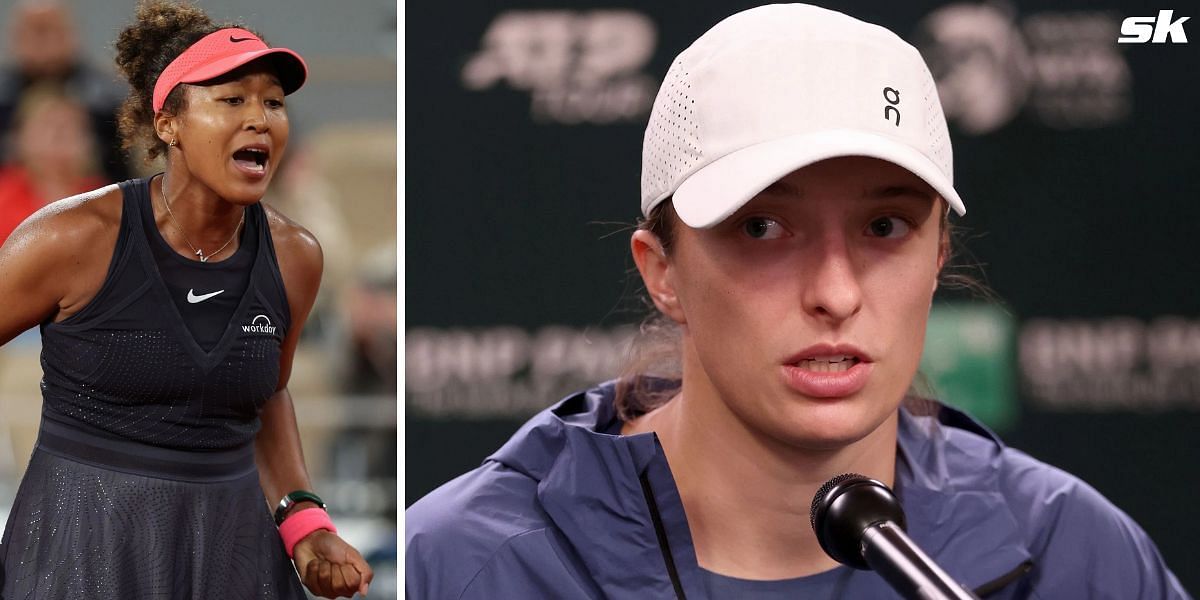 Naomi Osaka (L) and Iga Swiatek. PHOTO: GETTY