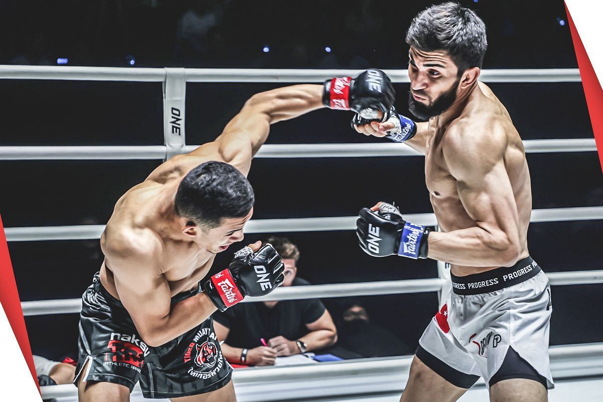 Akbar Abdullaev and Halil Amir during their ONE Fight Night 22 clash [Photo via: ONE Championship]