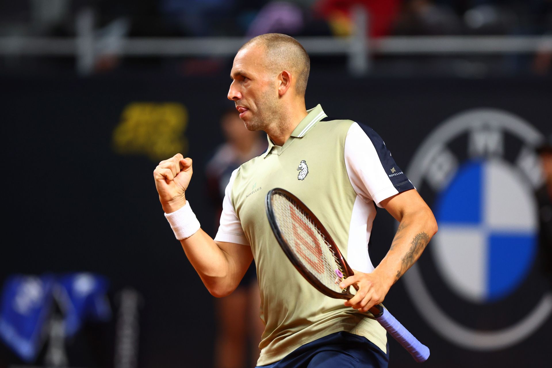 Dan Evans at the 2024 Italian Open. (Photo: Getty)