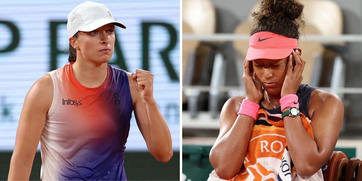 Iga Swiatek (L), Naomi Osaka (R) (Image Source: Getty)