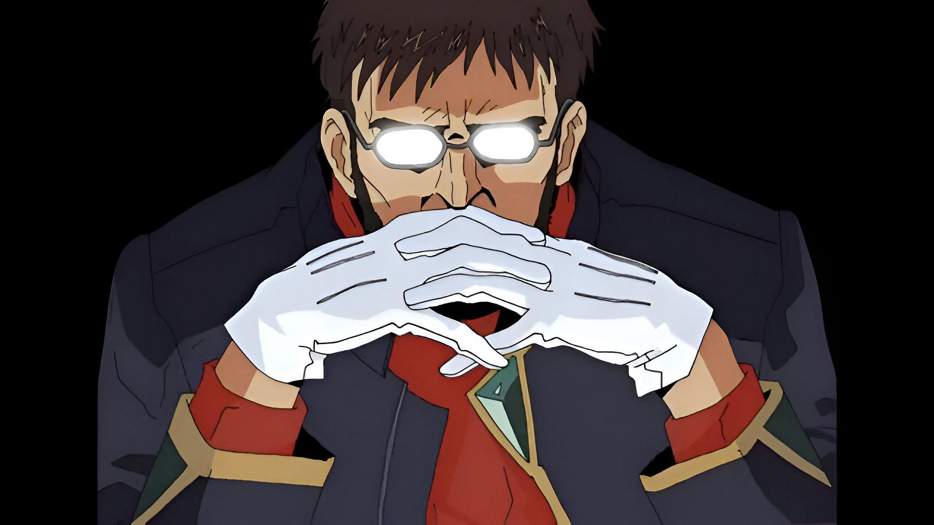Gendo Ikari as seen in the anime (Image via Gainax &amp; Tatsunoko Production)