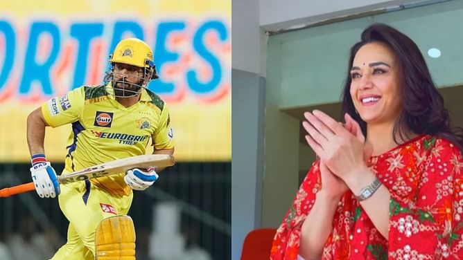 "Everyone is his fan including me" - Preity Zinta replies to a fan wanting MS Dhoni to be part of Punjab Kings in IPL