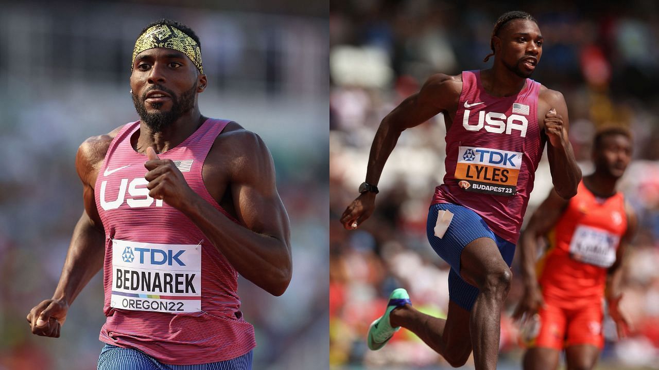 A comparison of Kenny Bednarek and Noah Lyles ahead of the Paris Olympics 