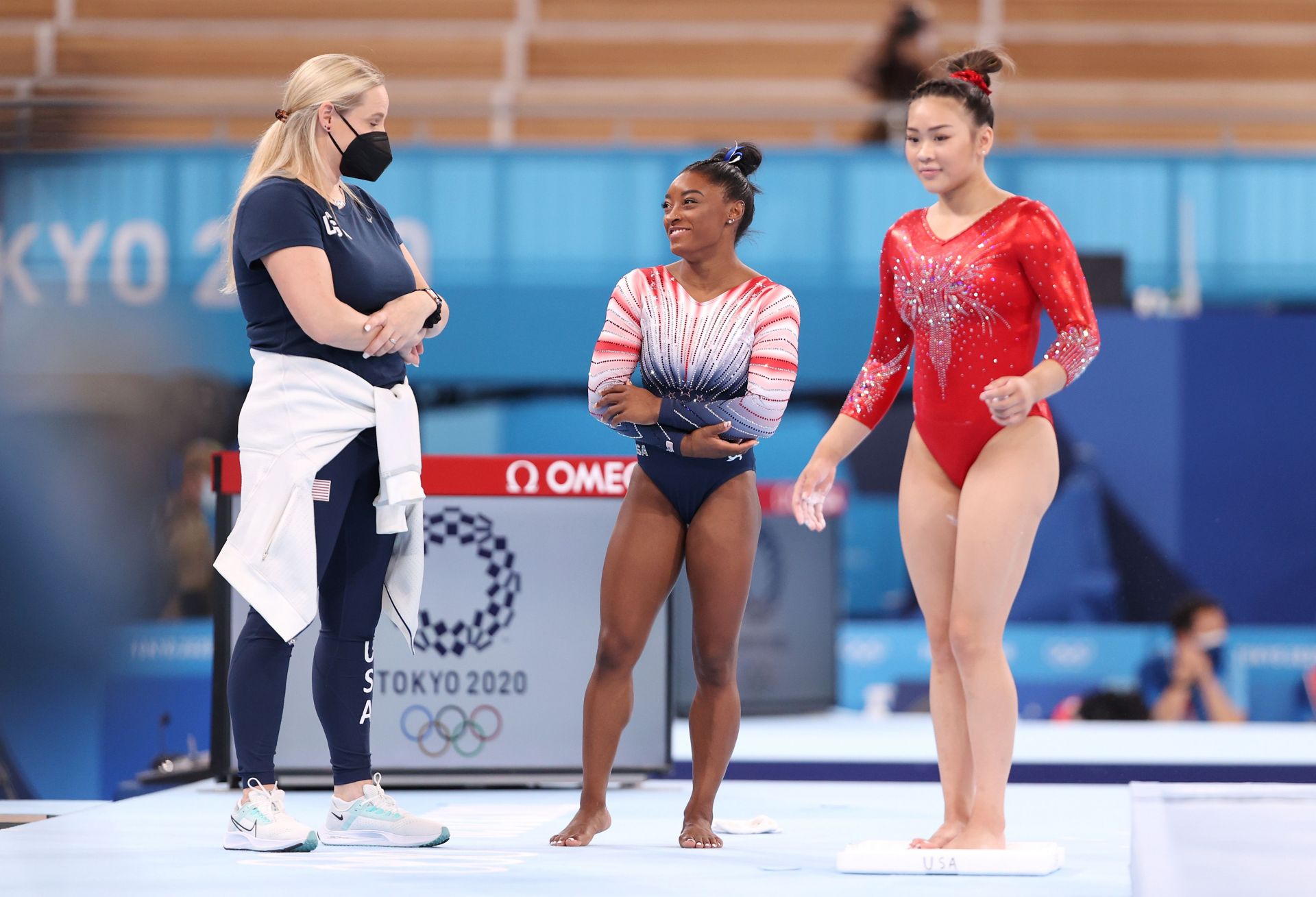 Simone Biles and Suni Lee, Gymnastics - Artistic - Olympics: Day 11