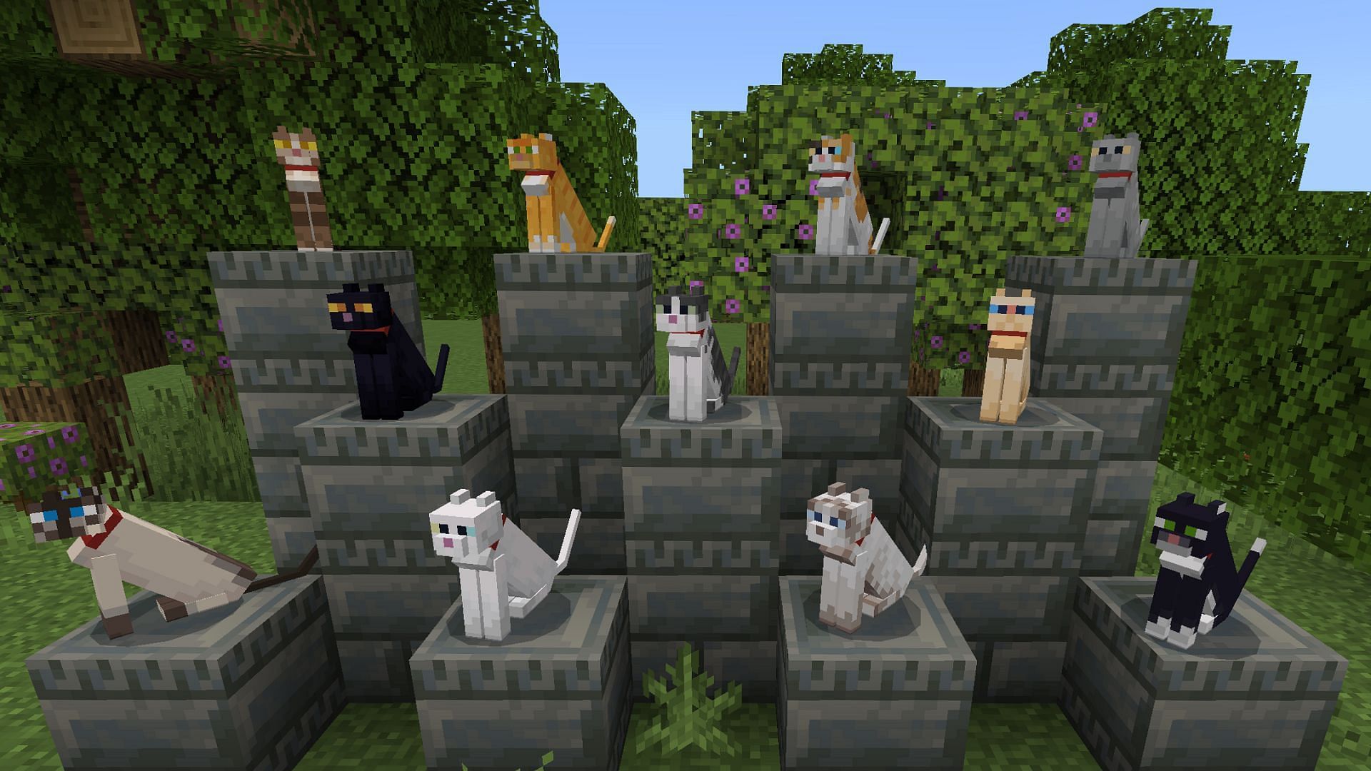 Tamed wolves and cats could be made more immersive with just small tweaks to their behavior (Image via Mojang)