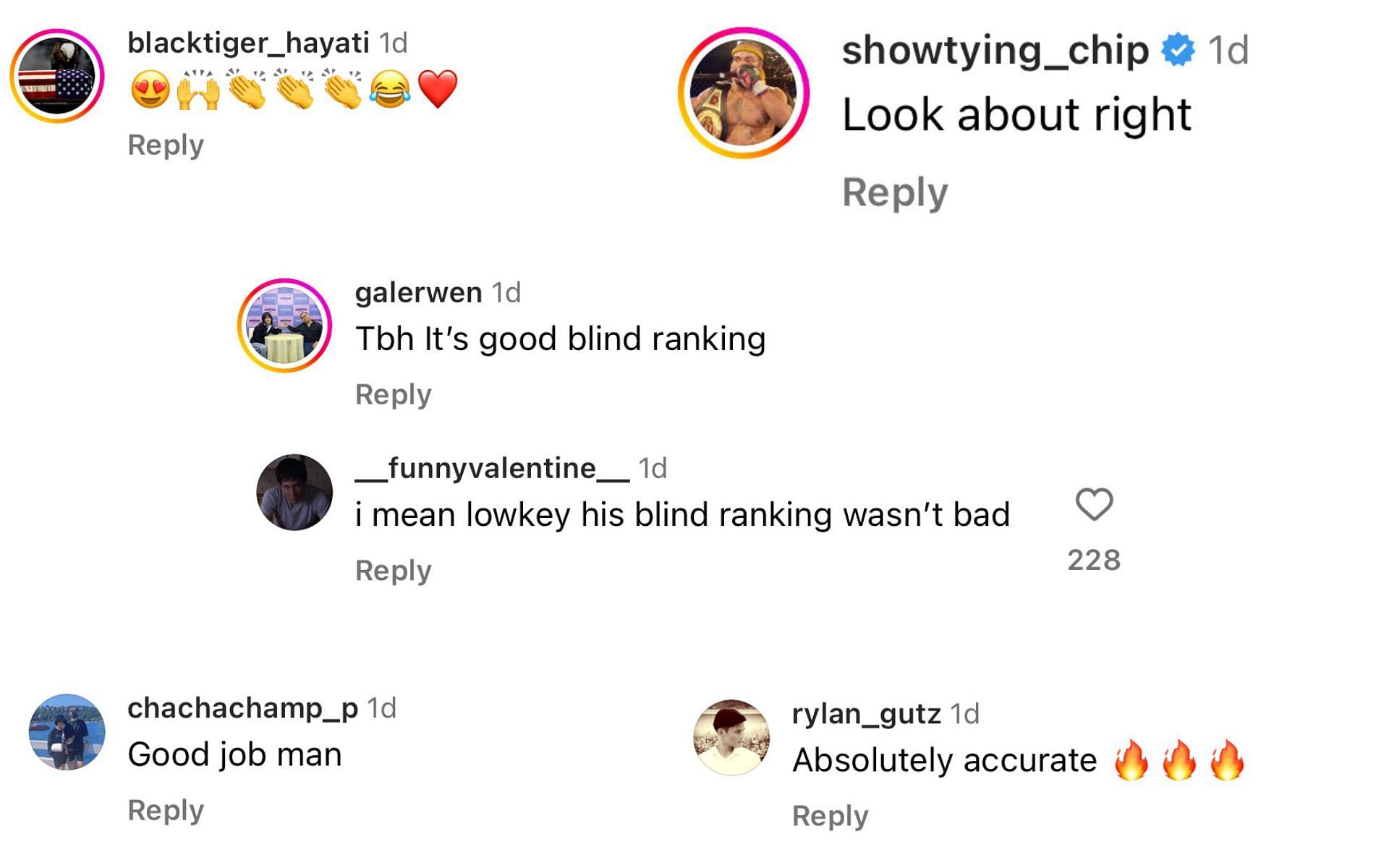 Instagram comments