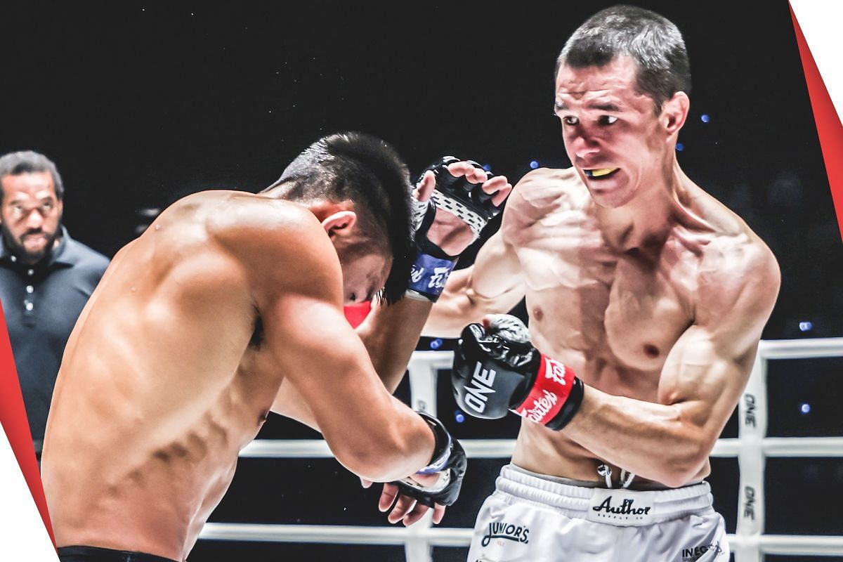 Reece McLaren pleased to brush off ring rust against Hu Yong. -- Photo by ONE Championship