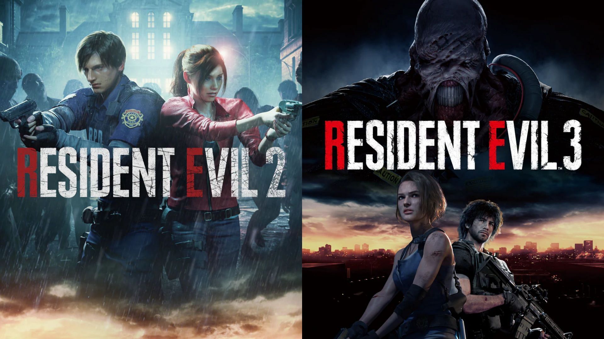 Resident Evil 2 and 3 Remake promotional images