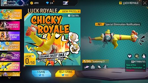 Chicky Royale will be available for a period of two weeks (Image via Garena)