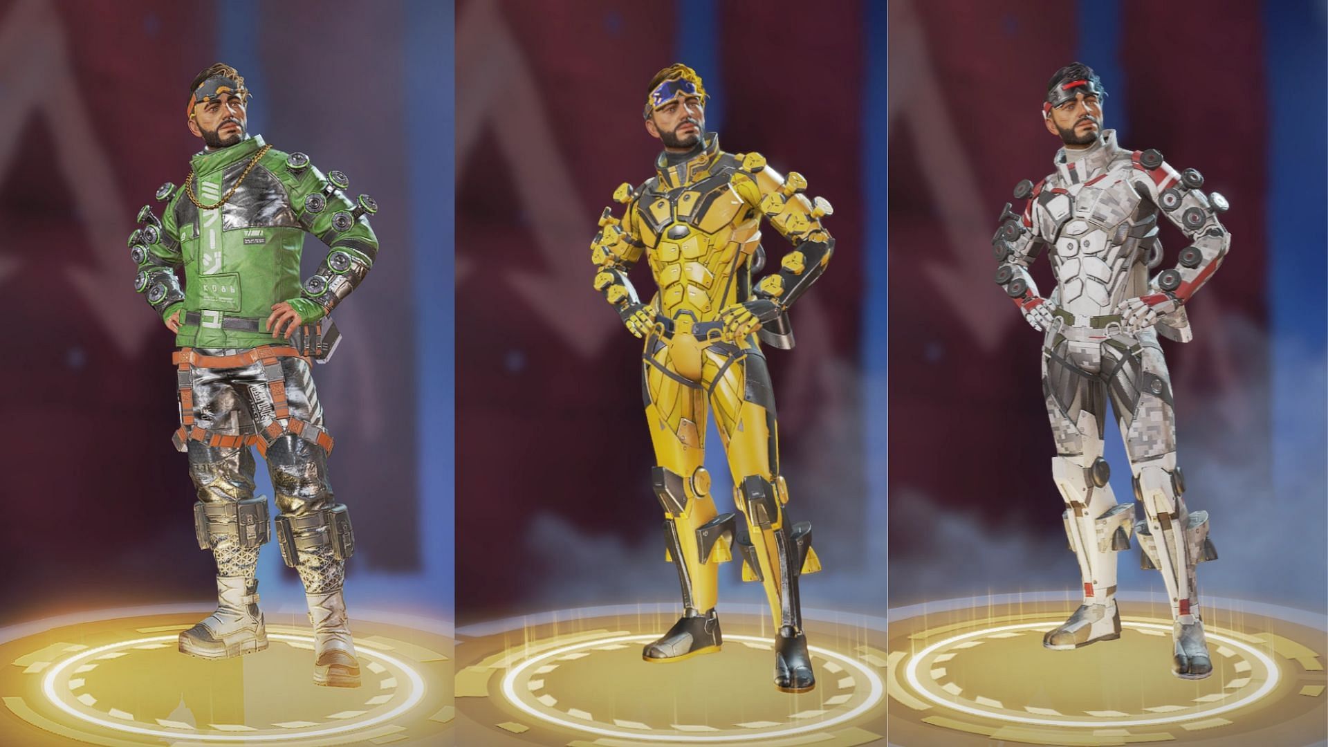 Legendary Mirage skins in Apex Legends (Image via Electronic Arts)