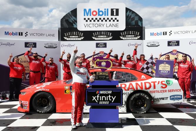 “It’s Pretty Special”- Justin Allgaier expresses gratitude towards Boss Dale Earnhardt Jr. after tying his Darlington record