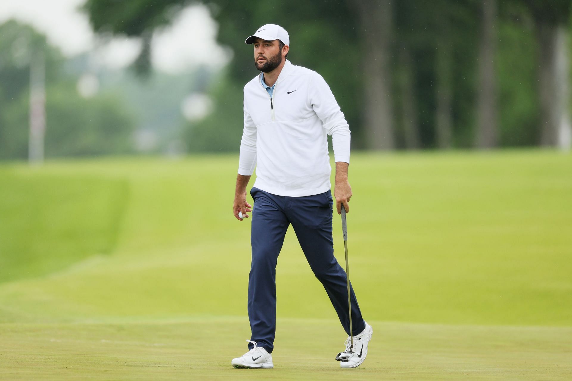 Scottie Scheffler is in fourth place at the PGA Championship