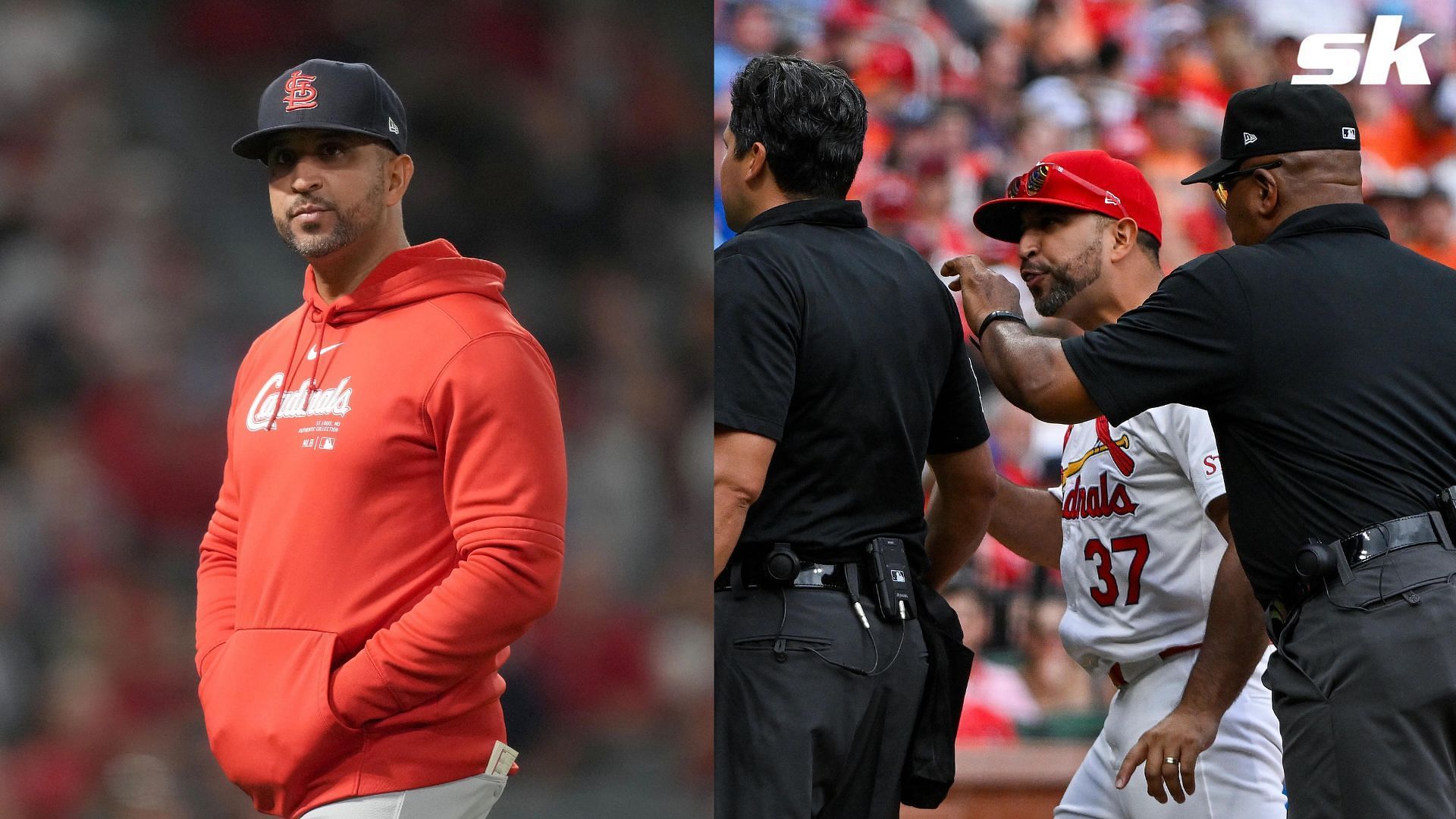 St. Louis Cardinals manager Oli Marmol was ejected Wednesday after several missed calls