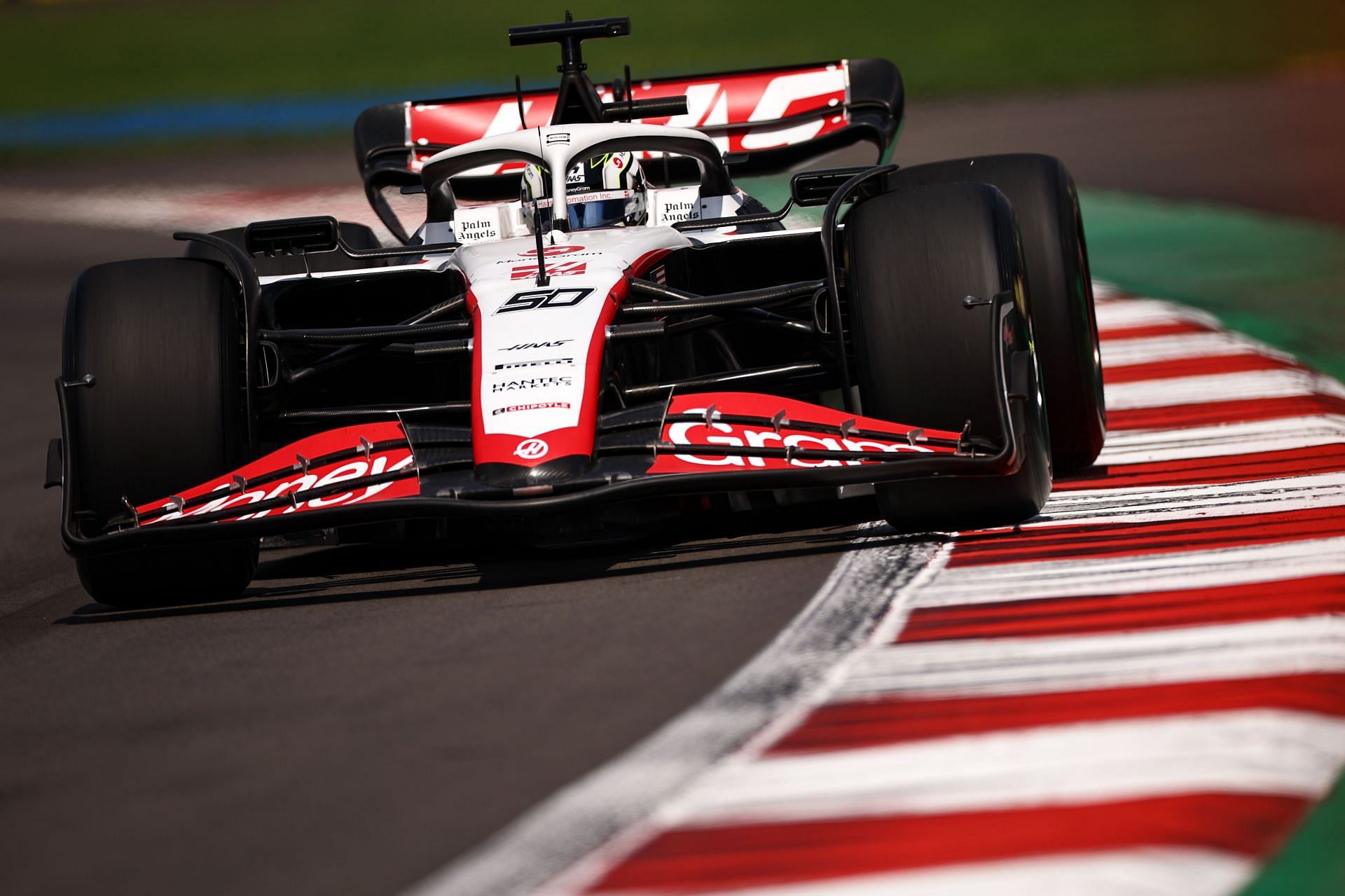 Oliver Bearman testing the Haas VF-23 in Mexico, 2023 (Photo by Jared C. Tilton/Getty Images)