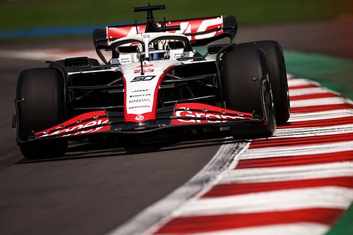 Oliver Bearman testing the Haas VF-23 in Mexico, 2023 (Photo by Jared C. Tilton/Getty Images)