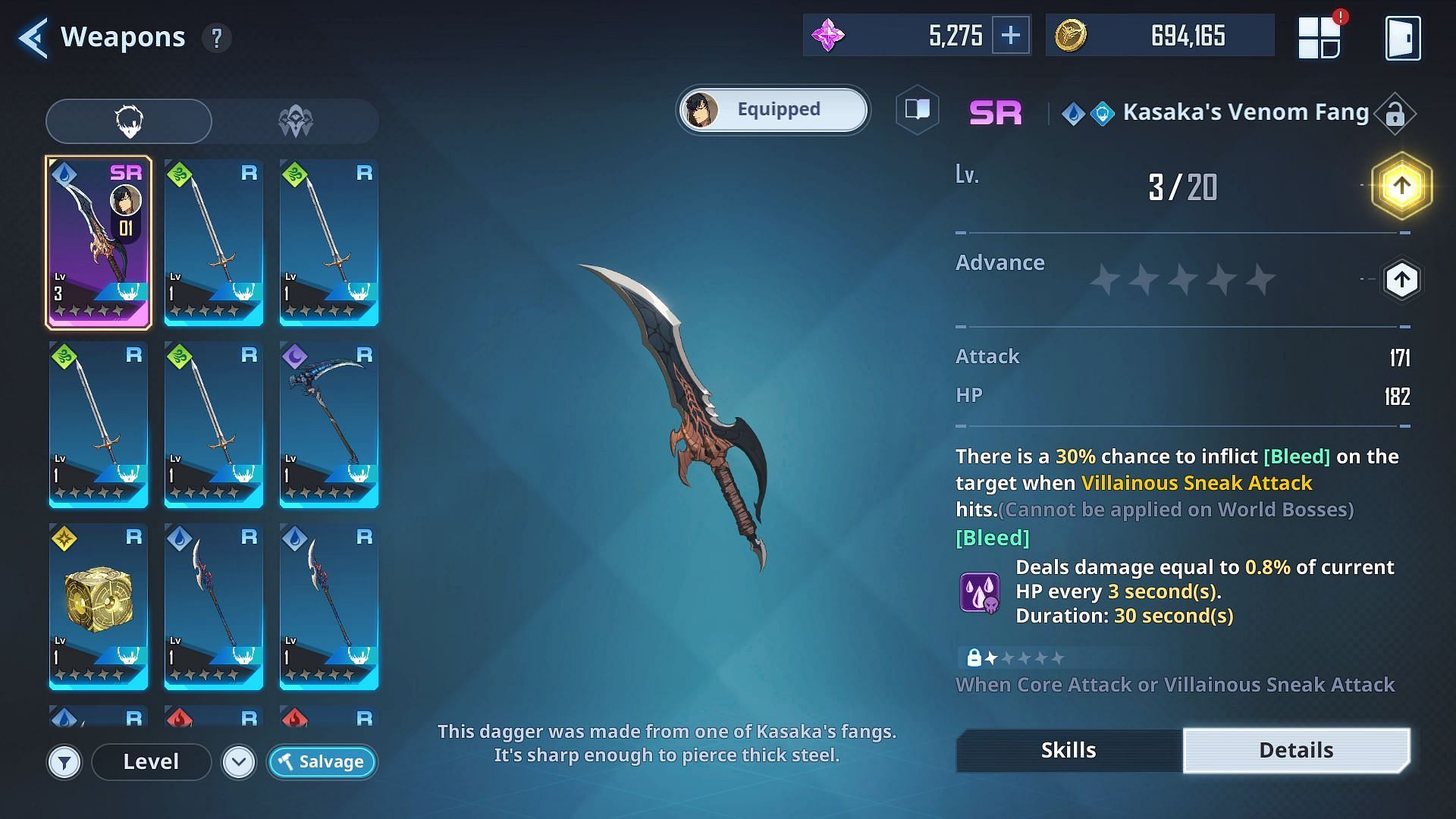 Level up weapons (Image via Netmarble)