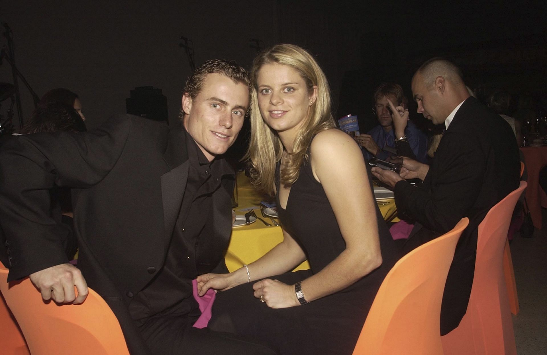 Kim Clijsters (right) and Lleyton Hewitt