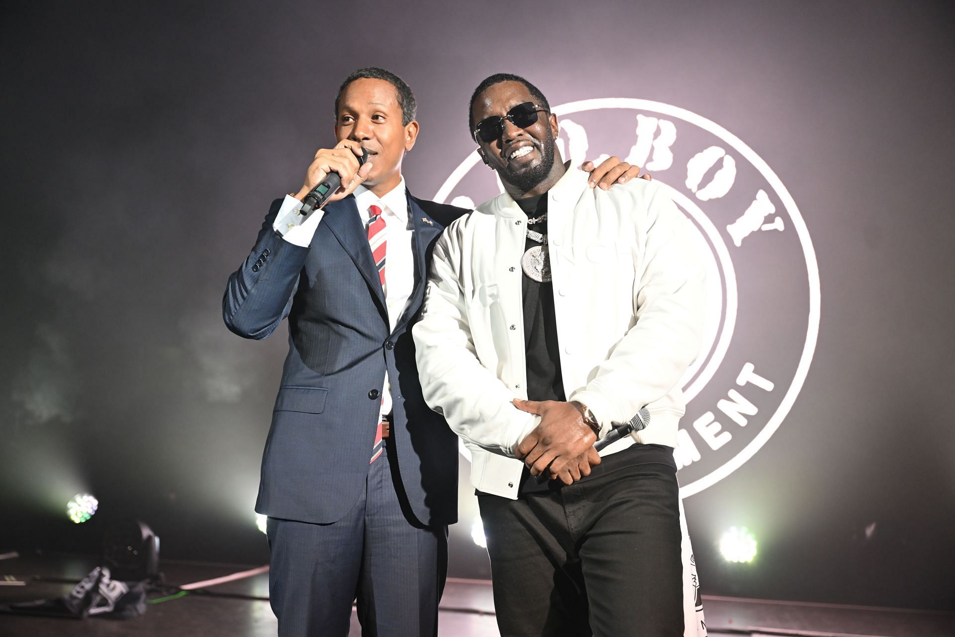 Giggs And Diddy Perform At O2 Shepherd