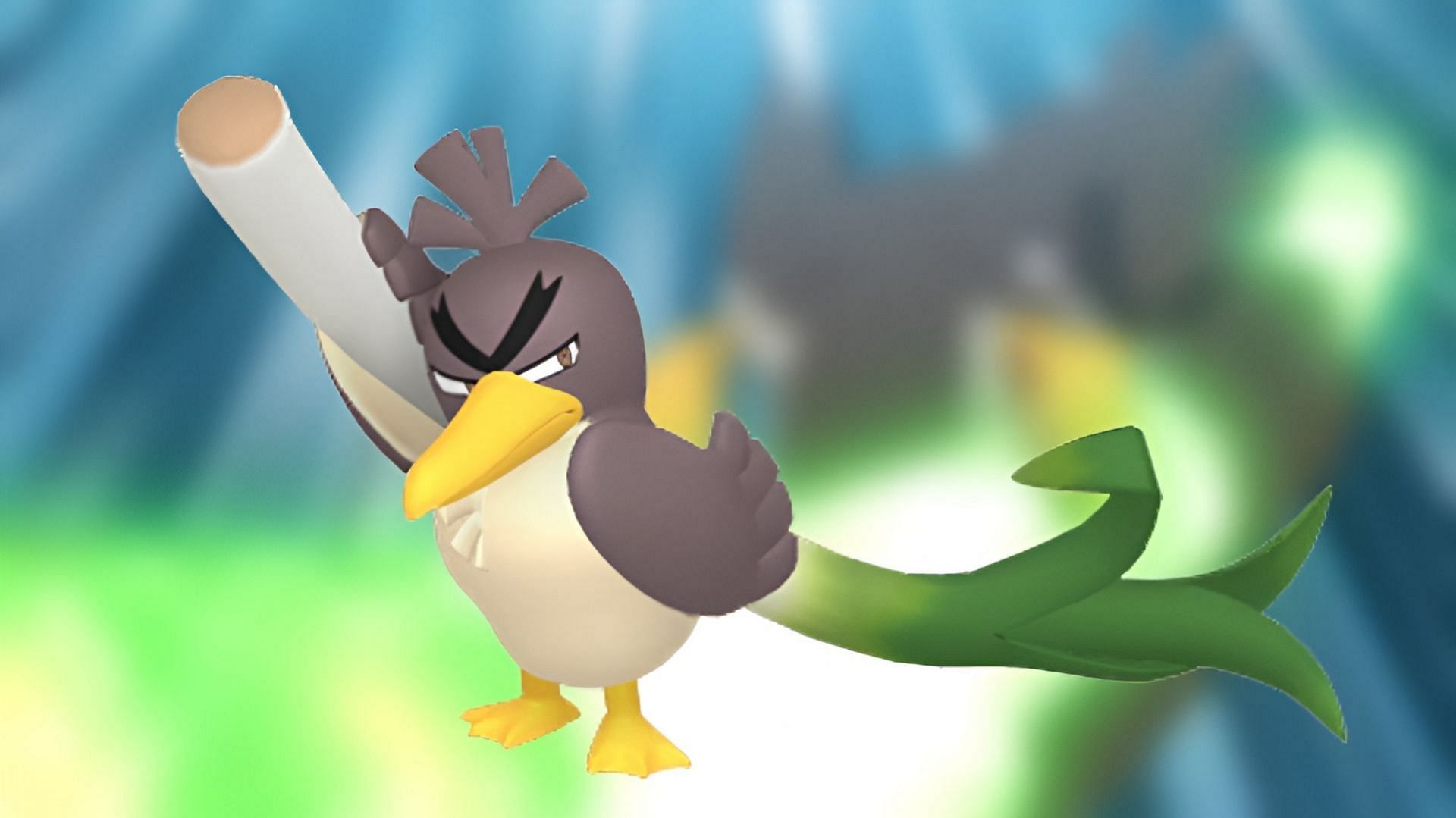 Galarian Farfetch&#039;d isn&#039;t necessarily rare in Pokemon GO, but it&#039;s rarer than other Stadium Sights creatures. (Image via The Pokemon Company)