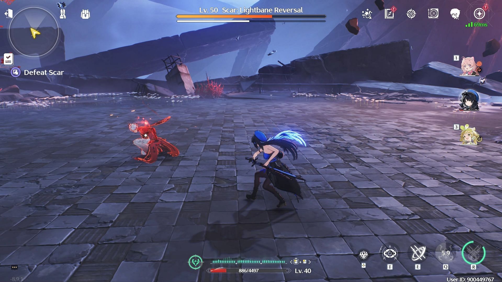 Scar in the first stage of the fight (Image via Kuro Games)