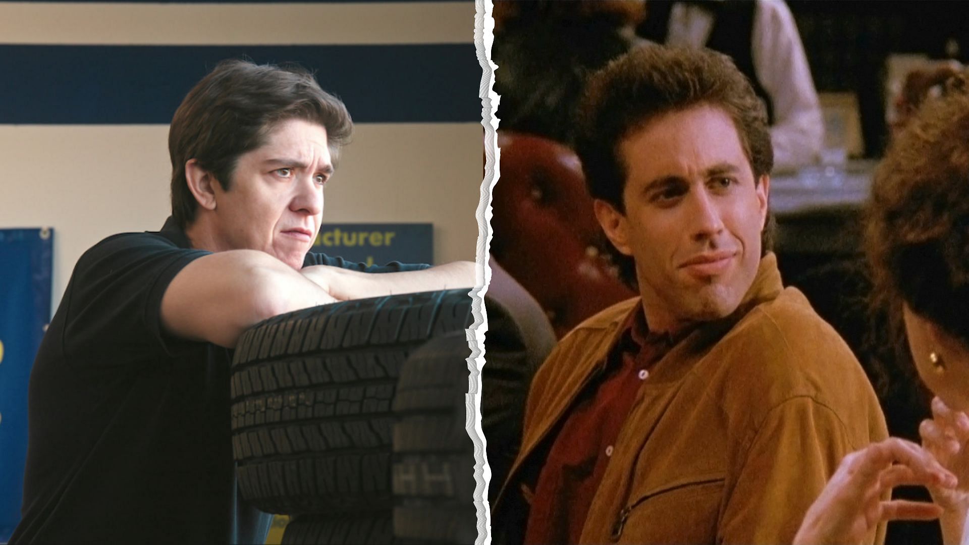 Tires and Seinfeld (Image via Netflix and X/@SeinfeldTV)