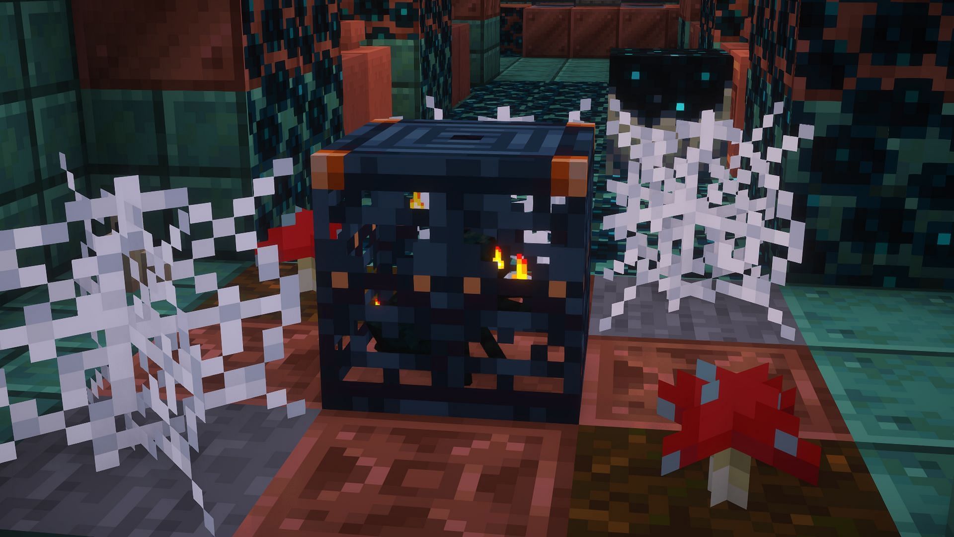 A spider trial spawner (Image via Mojang)