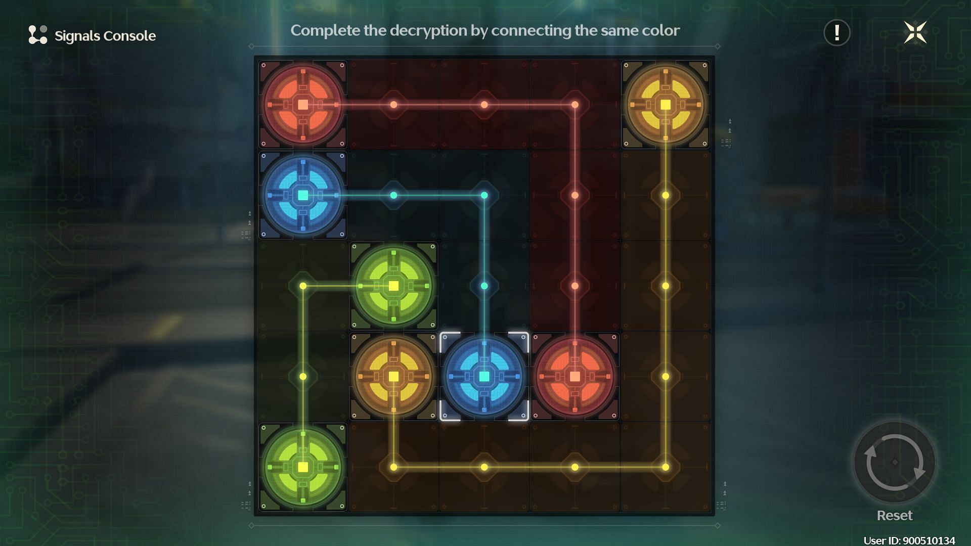 Signals Console puzzle solution for A Free Meal? I quest (Image via Kuro Games)