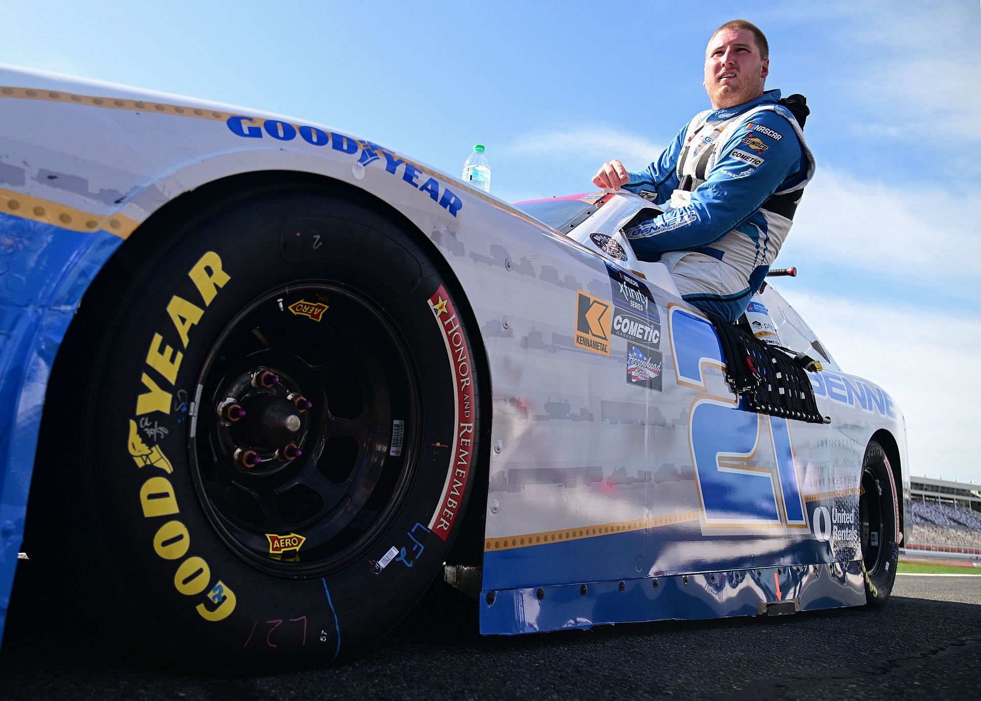 Austin Hill during the NASCAR Xfinity Series BetMGM 300 qualifiers