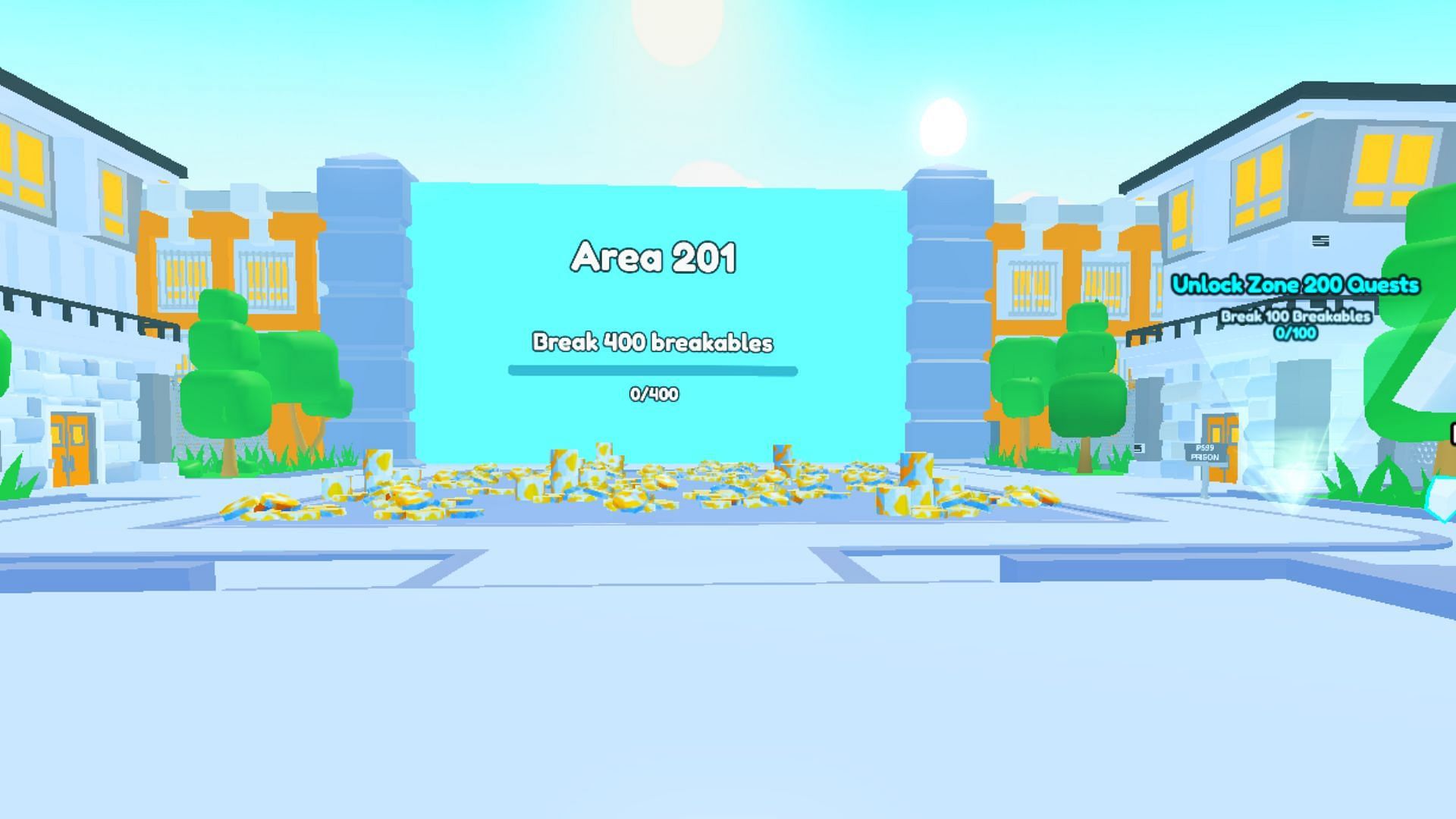 Finish quests to unlock the Area 201 (Image via Roblox)