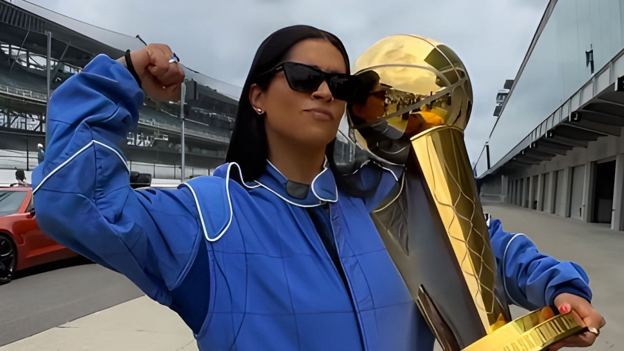Lilly Singh with the trophy