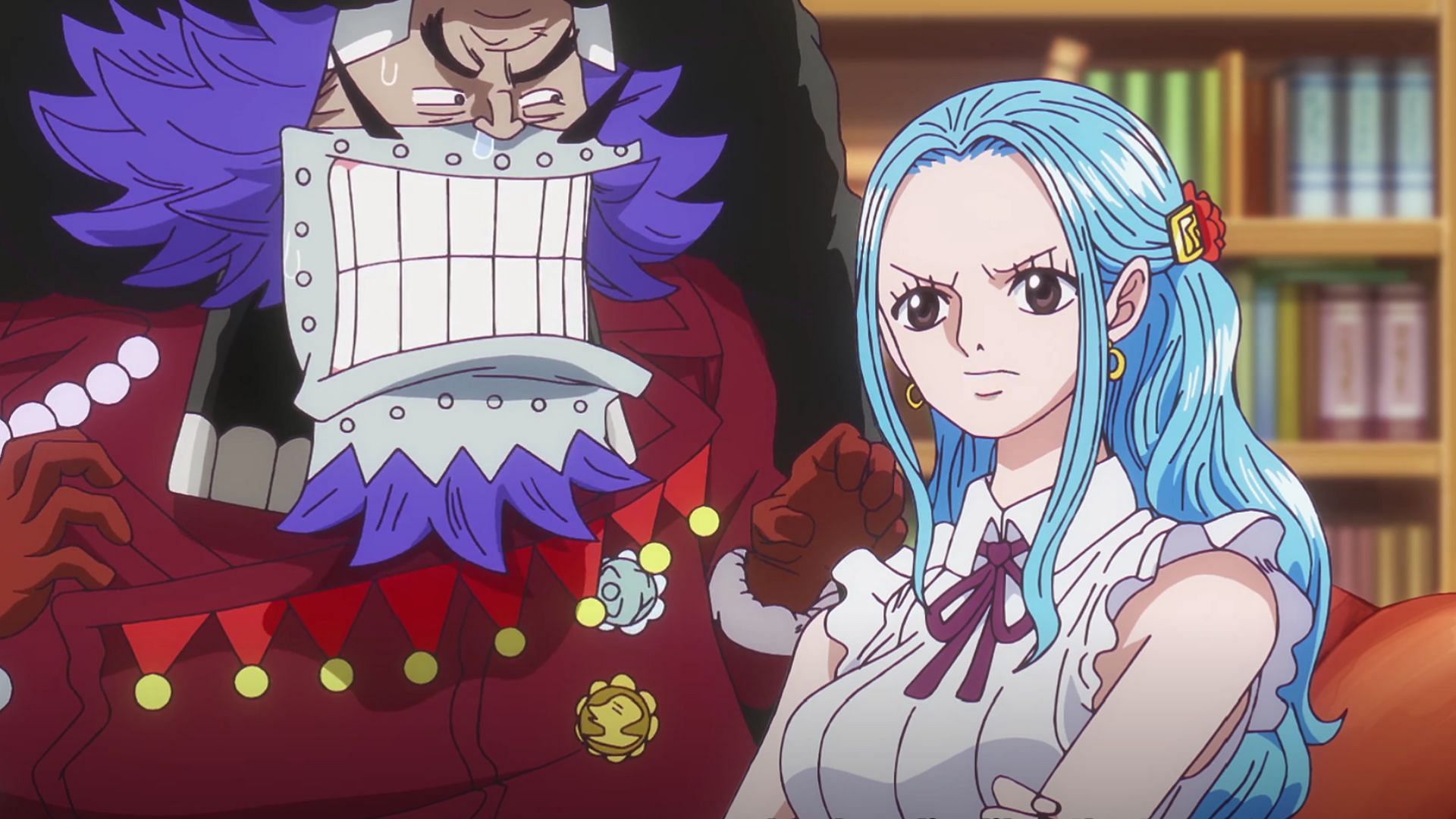 Wapol and Vivi as seen in One Piece episode 1106 (Image via Toei)