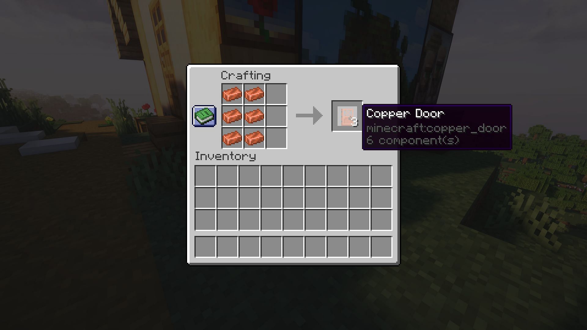 New copper door recipe. (Image via Mojang)