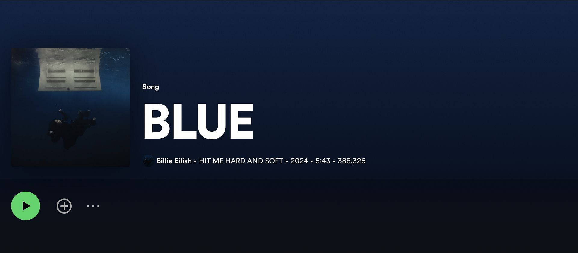 Track 10 of Billie Eilish&#039;s &#039;Hit Me Hard And Soft&#039; (Image via Spotify)