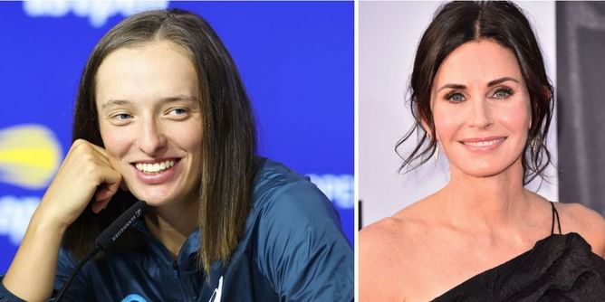 WATCH: Iga Swiatek finds a "friendly partner" in Friends actress Courteney Cox; pair play tennis as Pole unveils French Open 2024 kit