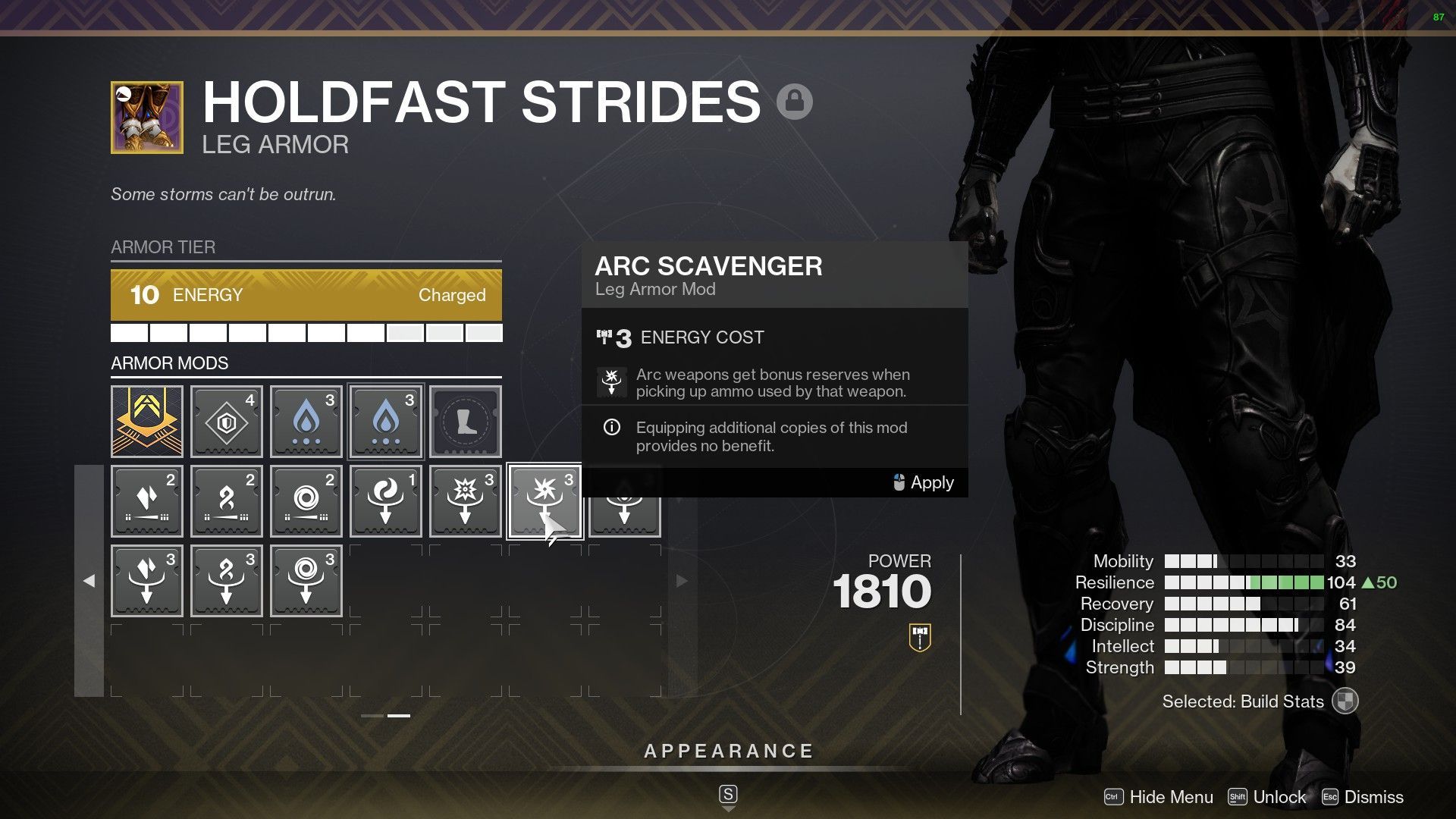 Arc Scavenger mod (Image via Bungie)