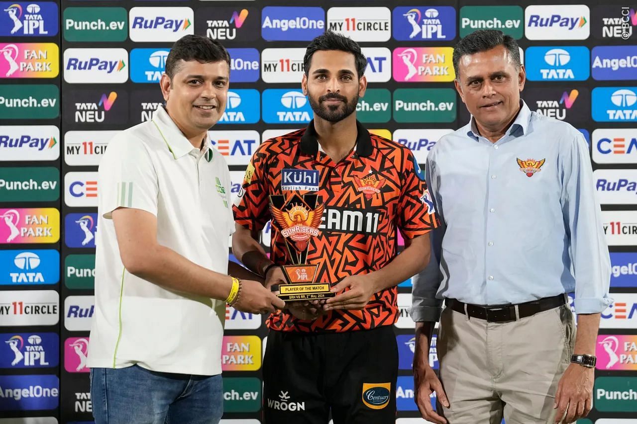 Bhuvneshwar Kumar was the Player of the Match in SRH