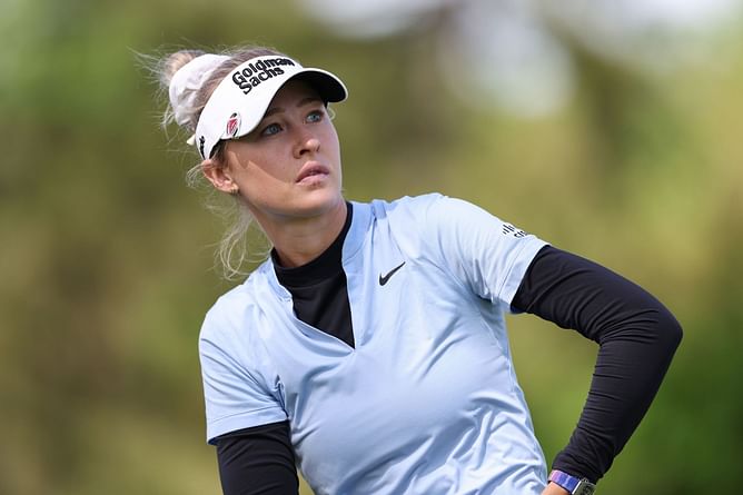 Nelly Korda returns to action with a first-round score of 69 at the Cognizant Founders Cup